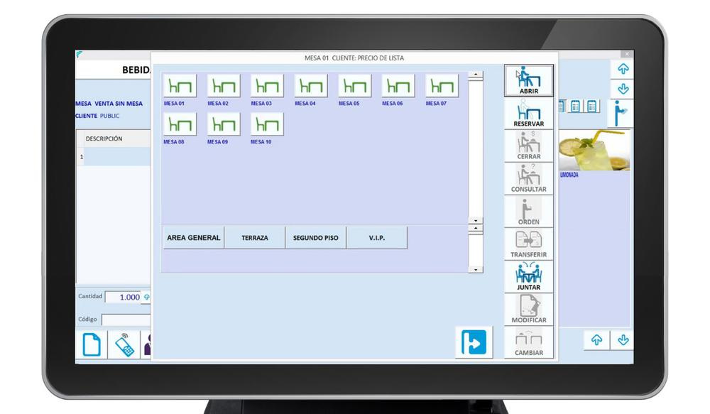 Software de punto de venta para Restaurantes. PACIFIC SOFT PSF010